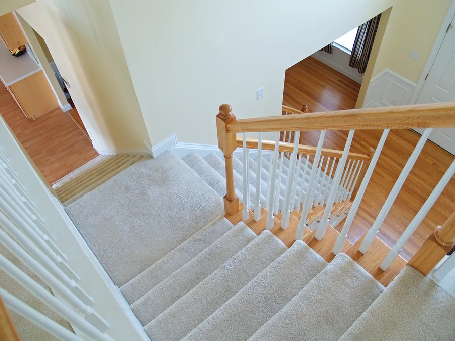 Carpeted staircase in a Birmingham home
